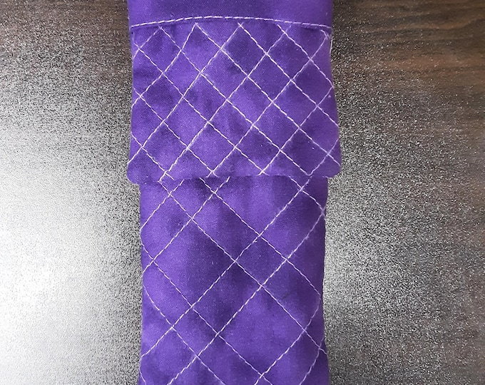 Luxury-Deluxe-Crystal Wand Bag- Purple-Quilting-Padded-Lined-Pocket Style-Gift-Yourself-Friends-Family-Loved One