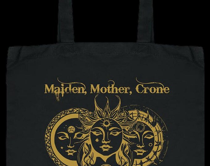 Tote Bag- Black- Long Handle- Unique Designs-Double Side Printing-Perfect Gift-Yourself-Friends- Family-Loved One