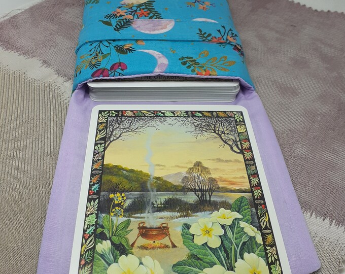 Deluxe Pocket Style ORACLE- LARGE TAROT Cards pouch Bag, lined pouch, handmade- New Design