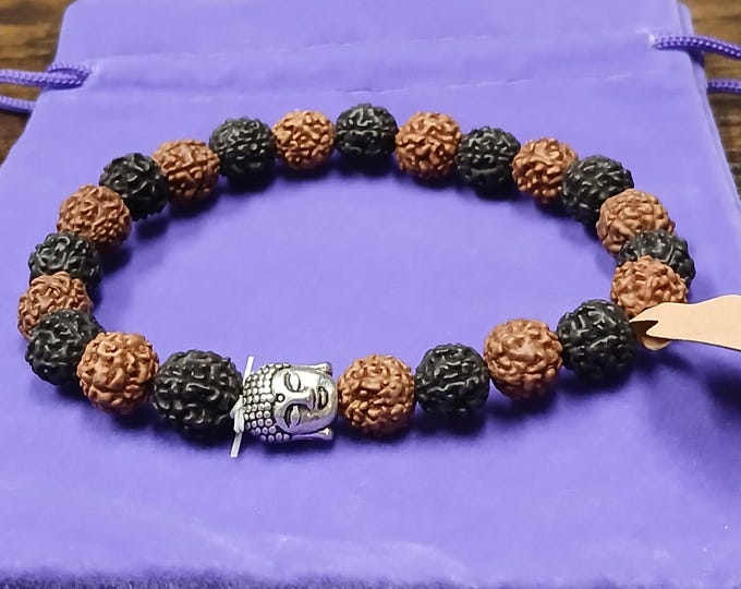 Rudraksha-Buddah- Bangle- Mala Bracelet-Gift-Yourself-Friends-Family-Loved One