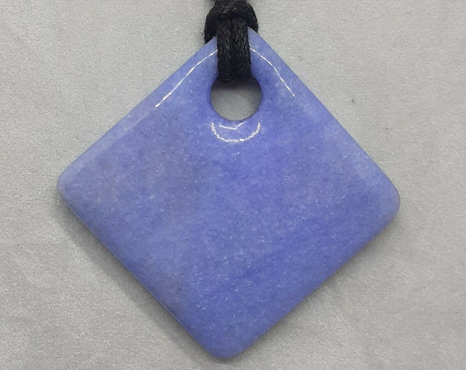 Gemstone Feature 50 mm Square Pendant - Gift-Yourself- Friends-Family-Loved One- Gift Box
