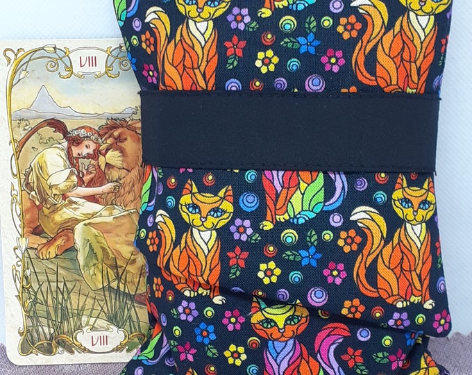 Deluxe Pocket Style Tarot Cards cards pouch Bag, lined pouch, handmade- New Design