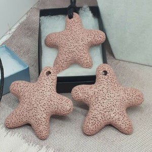 50 mm Lava Rock Starfish Pendant - Pink-Gift-Yourself- Friends-Family-Loved One- Gift Box