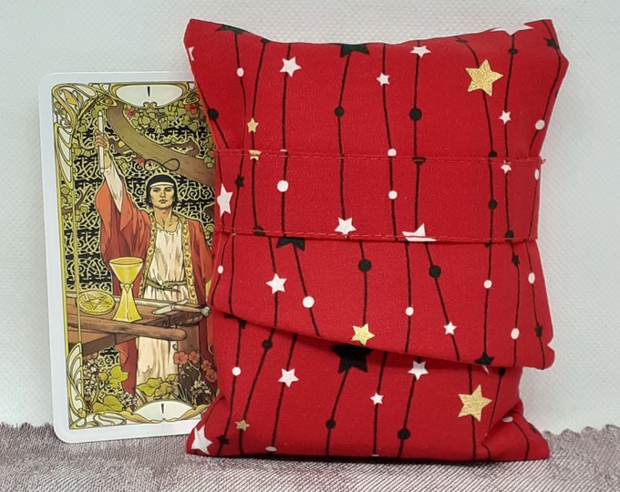 Deluxe MINI Pocket Style Tarot Cards cards pouch Bag, lined pouch, handmade- New Design