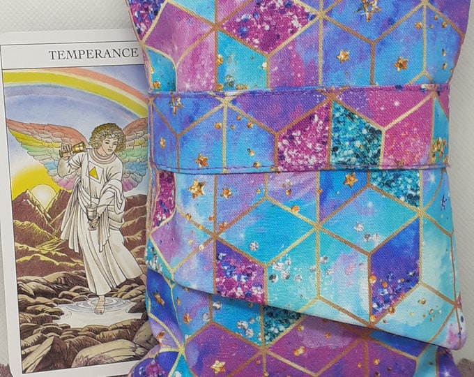 Deluxe Pocket Style Tarot Cards cards pouch Bag, lined pouch, handmade- New Design