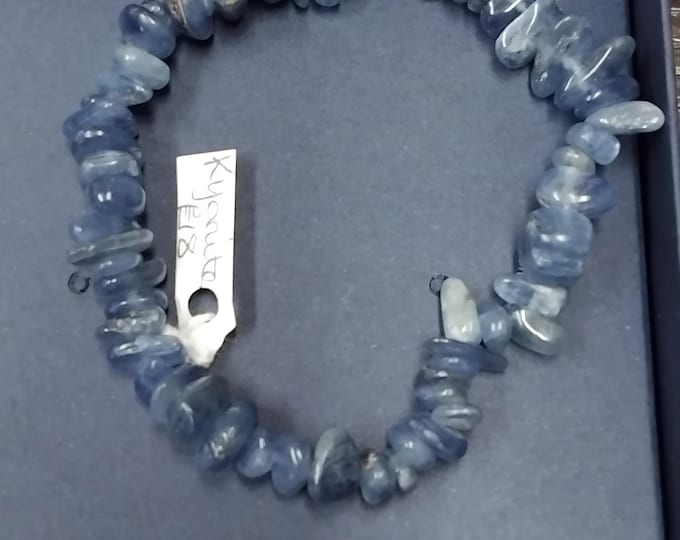 Kyanite-Bracelet- Chip-Handmade-"Encourages Psychic Abilities"-Gift-Yourself-Friends-Family-Loved One