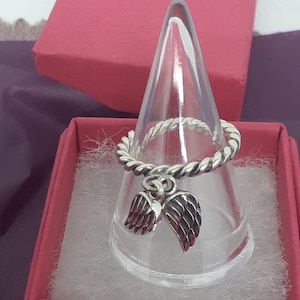 Sterling Silver Angel Wing Ring - Goddess Collection