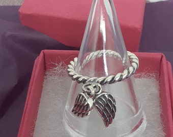 Sterling Silver Angel Wing Ring - Goddess Collection