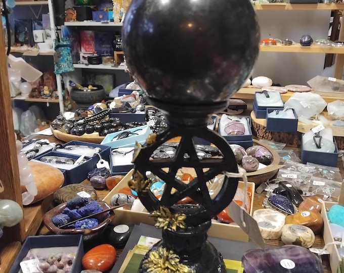 Shungite Sphere -75 mm-WITH Stand--Gift-Yourself-Friends-Family-Loved One