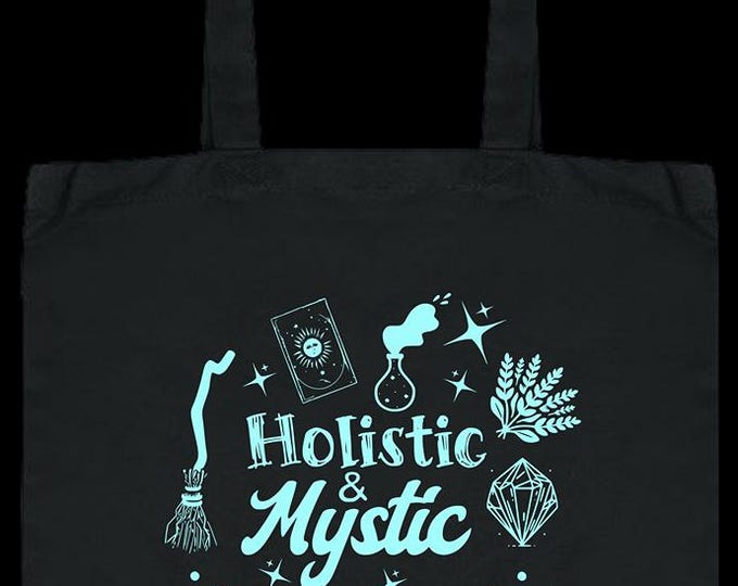Tote Bag- Black- Long Handle- Unique Designs-Double Side Printing-Perfect Gift-Yourself-Friends- Family-Loved One