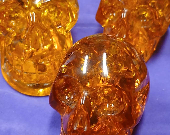 Amber Skull, Large -Medium-Reconstituted Amber-Skull-Divination-Gift-Yourself-Friends-Family-Loved One