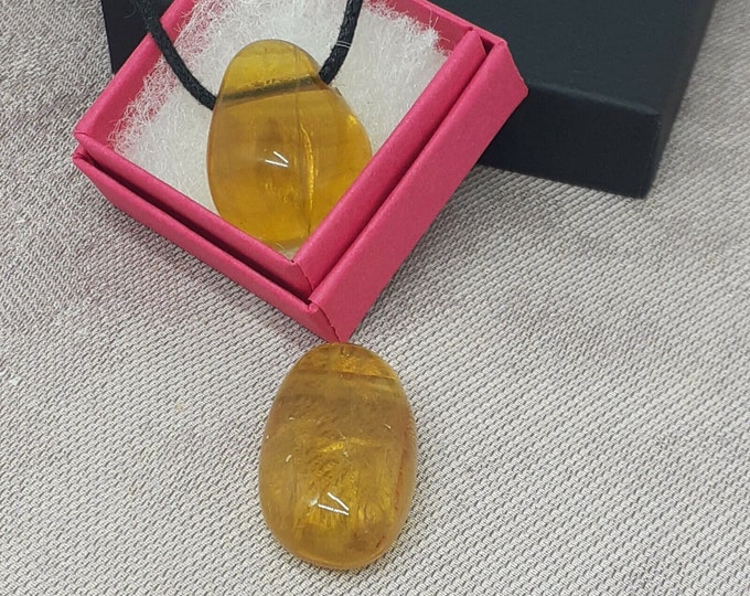Yellow Fluorite - Black Cord- Gift Box- Gift-Yourself- Friends-Family-Loved One-Gift Box