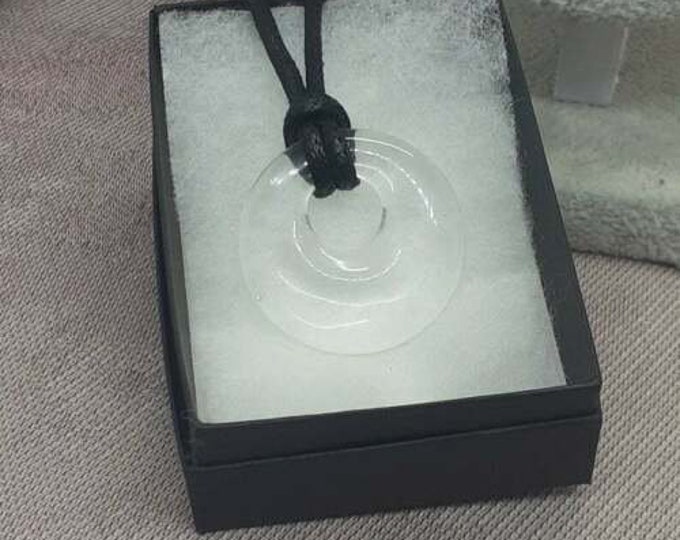 Clear Quartz- Agogo shaped - Pendant - Pendant- Black Cord - Gift-Yourself- Friends-Family-Loved One-Gift Box