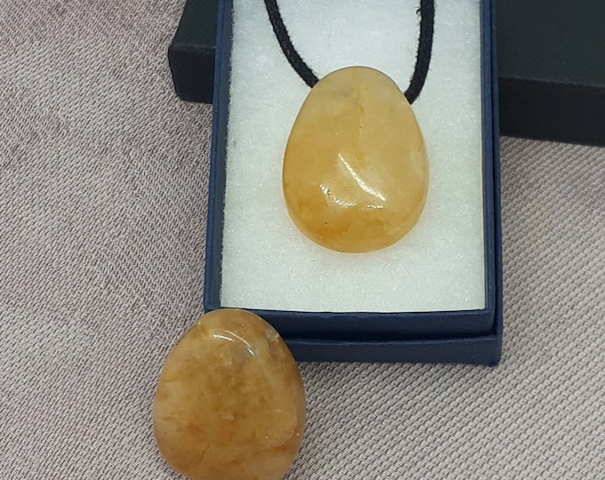 Calcite- Pendant- Black Cord- Gift Box- Gift-Yourself- Friends-Family-Loved One-Gift Box