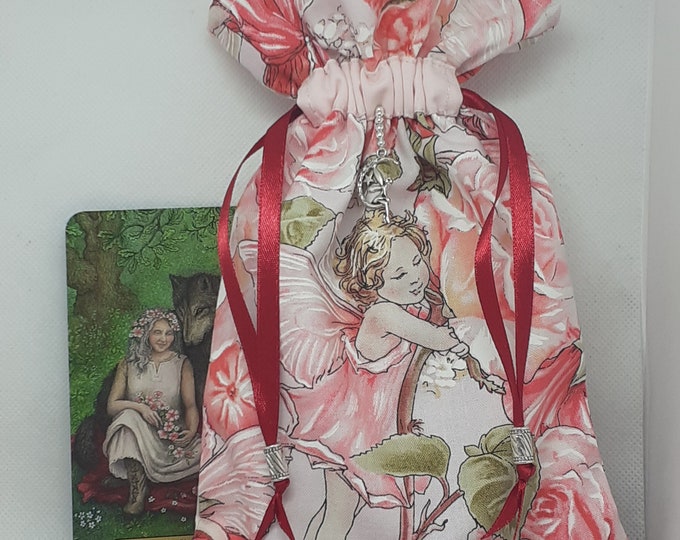 Deluxe Tarot - Oracle- cards pouch Bag, lined pouch, handmade -Charm- Beads- New Design