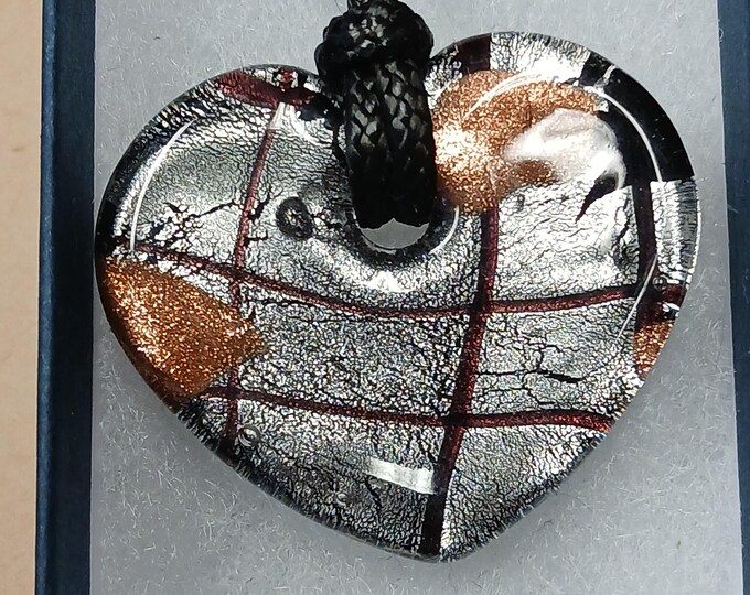 Colourful Glass Pendant - Pendant- Black Cord - Gift-Yourself- Friends-Family-Loved One-Gift Box