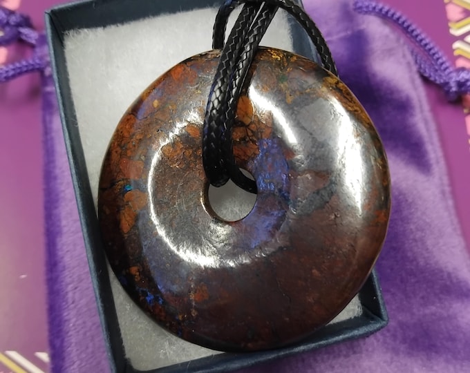 Zarinite-Donut-Pendant- Black Cord - Gift-Yourself- Friends-Family-Loved One-Gift Box