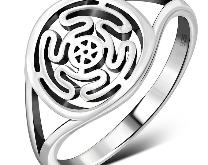 Hecates Wheel- Ring- Sterling Silver 925 - New "Goddess Collection"- Multiple Sizes Available- Gift Box