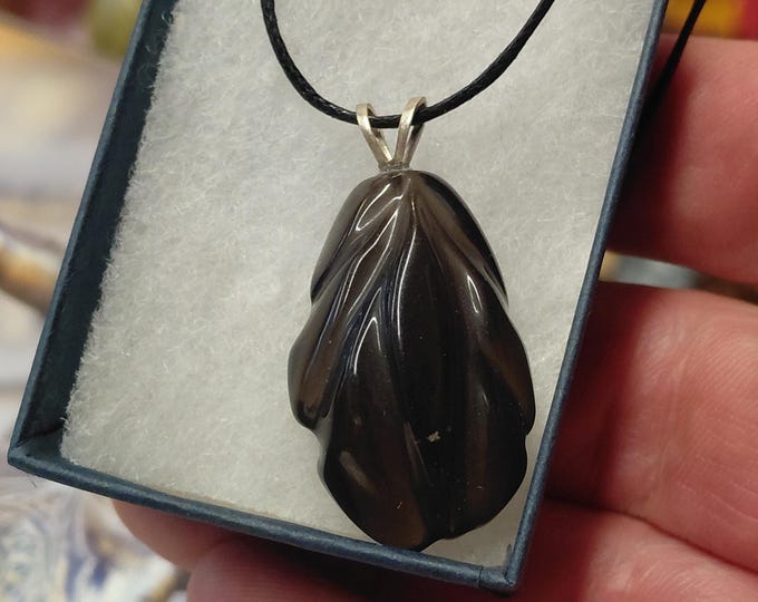 Apache Tears- Pendant- Black Cord - Gift-Yourself- Friends-Family-Loved One-Gift Box