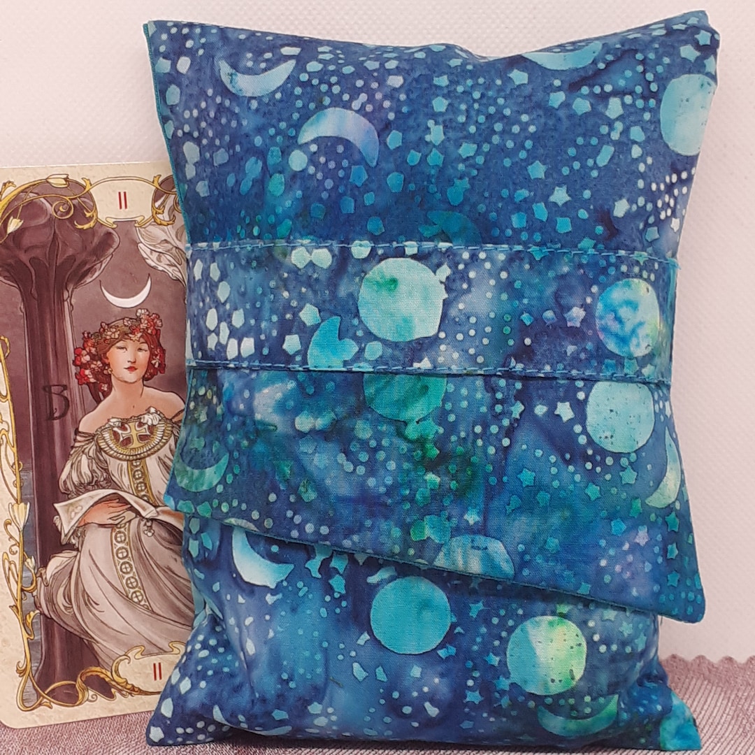 Handmade Tarot Card Pouch: Deluxe Pocket Bag, Moon & Star Design - Etsy