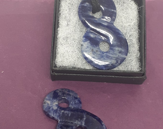 Eternity-Sodalite-Pendant- Black Cord- Gift Box- Gift-Yourself- Friends-Family-Loved One-Gift Box