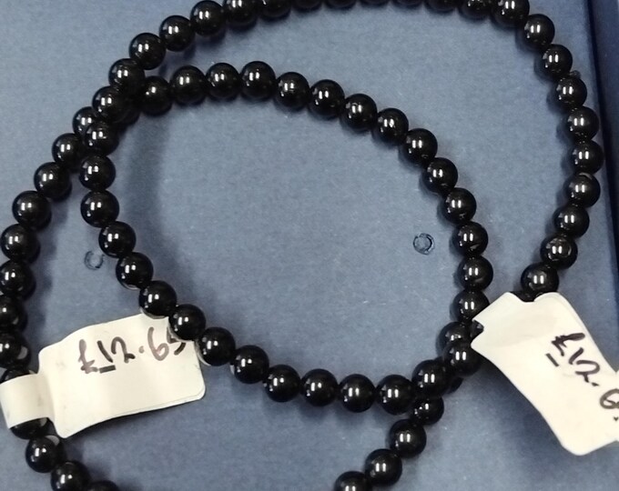 Black Tourmaline-Bracelet- Beads-Handmade-Protection-Grounding-Gift-Yourself-Friends-Family-Loved One