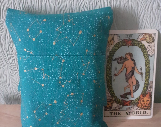 Deluxe Pocket Style Tarot Cards cards pouch Bag, lined pouch, handmade- New Design TEAL COLOUR
