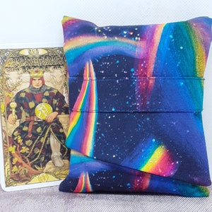 Estuche para cartas de tarot estilo bolsillo MINI de lujo, estuche forrado, hecho a mano, nuevo diseño