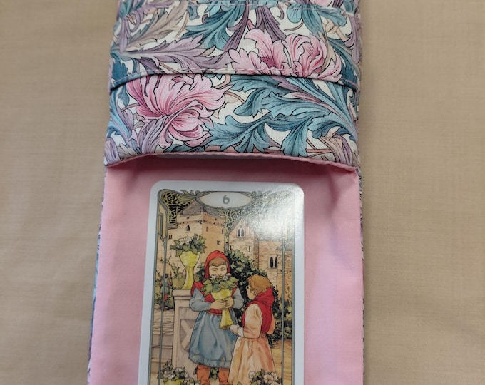 Handmade Mini Tarot Card Pouch: Starry Pocket Bag (6x10 cm)
