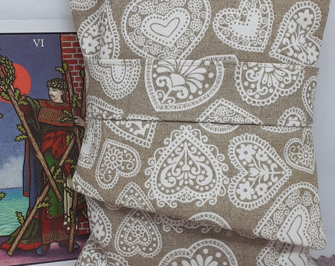Deluxe Pocket Style Tarot Cards cards pouch Bag, lined pouch, handmade- New Design