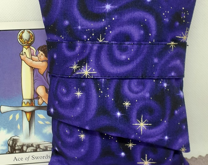 Deluxe Pocket Style Tarot Cards cards pouch Bag, lined pouch, Raven -handmade- New Design