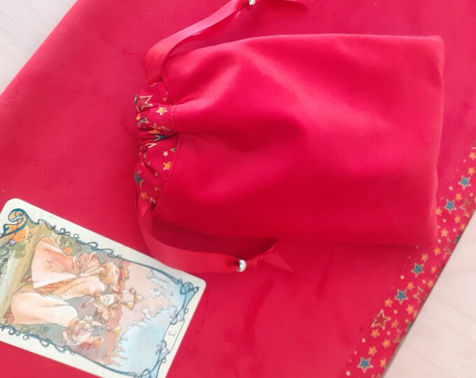 Deluxe Style Tarot Cards cards pouch Bag, lined pouch, handmade- New Design
