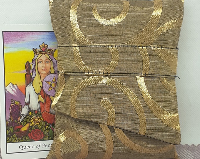 Deluxe Pocket Style Tarot Cards cards pouch Bag, lined pouch, handmade- New Design
