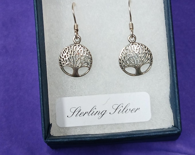 Tree of Life-Earrings -Drop-Dangle-Earrings -Handmade-Silver 925 Hooks-Gift Box