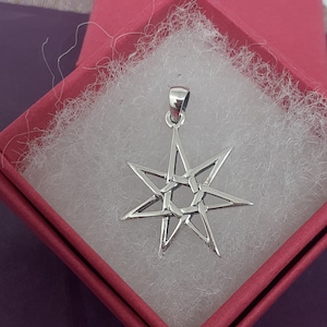 Fairie 7 Pointed Star Pendant- Sterling Silver 925 - New &quot;Goddess Collection&quot;- Lovely Gift- Yourself- Friends- Family-Loved One