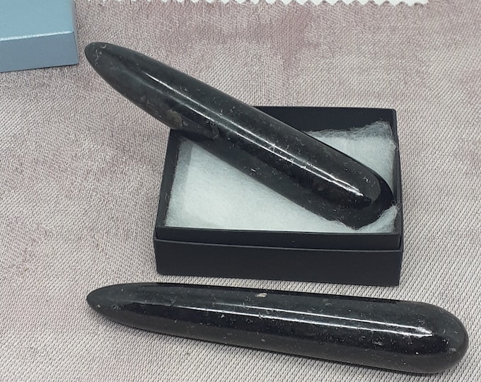 Nuummite-Round-Point Wand 35 mm - 100 mm - 73 g-Perfect Gift- Yourself- Friends- Family- Loved One
