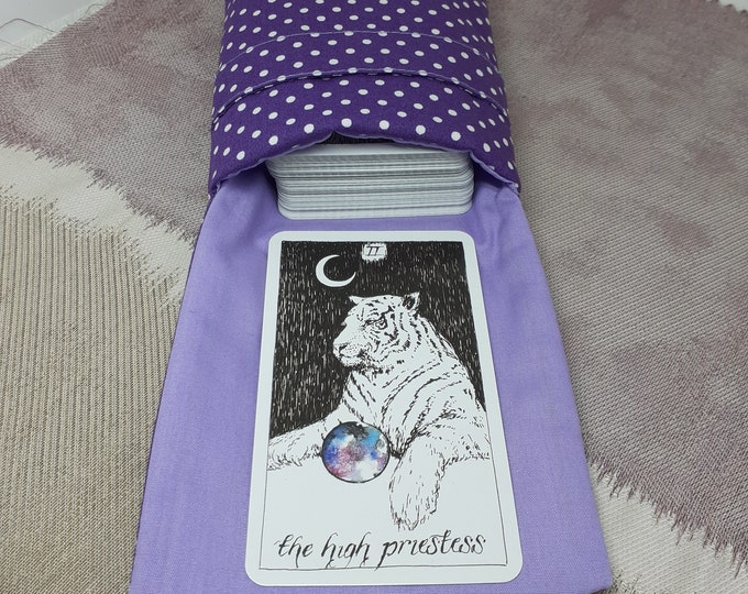 Deluxe MINI Pocket Style Tarot Cards cards pouch Bag, lined pouch, handmade- New Design