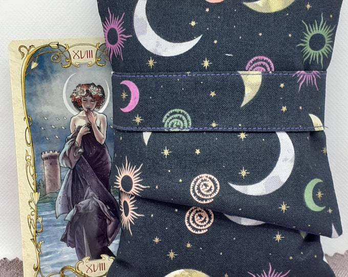 Deluxe Pocket Style Tarot Cards cards pouch Bag, lined pouch, handmade- New Design