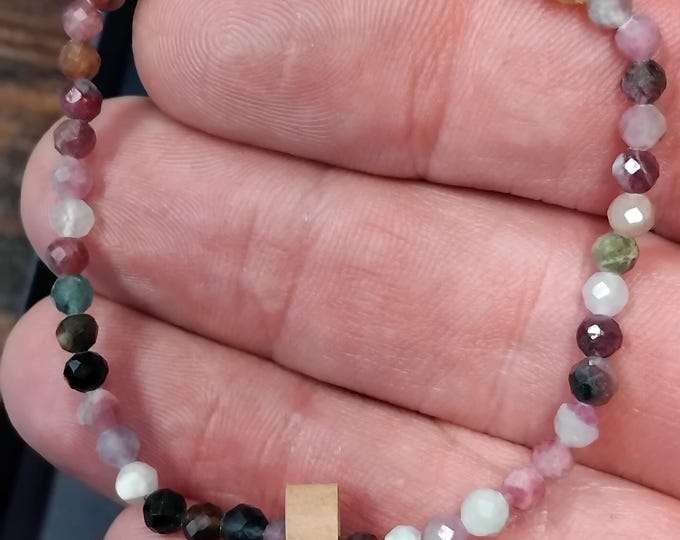 Tourmaline-Mix Colours-Bracelet- Beads-Handmade-Inner Strength-Gift-Yourself-Friends-Family-Loved One