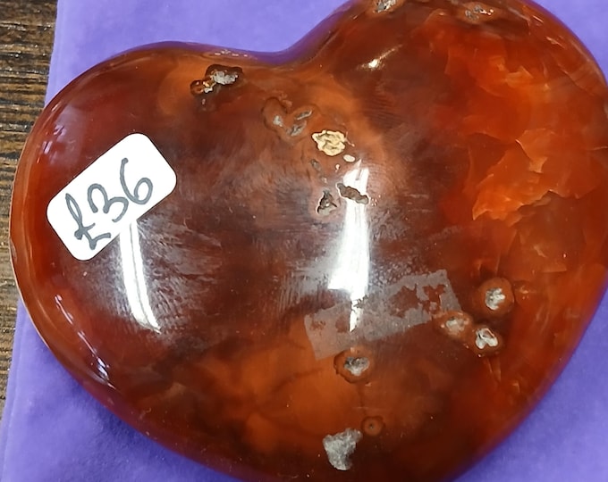 Carnelian-Large Heart-Physical Healing-Creativity-Gift-Yourself-Friends-Family-Loved One
