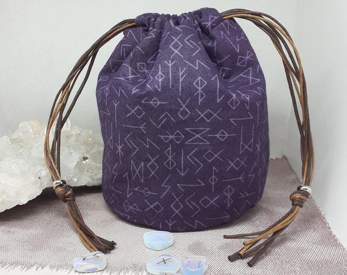 Deluxe Runes-Ogham-Dice- Pouch Bag-Extra Deep- Perfect Gift-Yourself-Friends-Family-Loved One