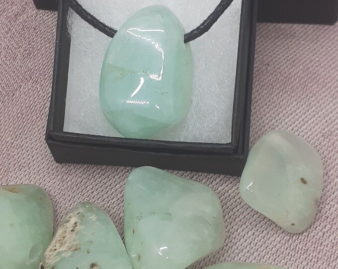 Prehnite - Black Cord- Gift Box- Gift-Yourself- Friends-Family-Loved One-Gift Box