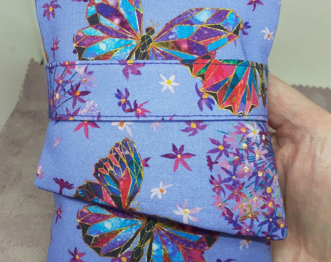Deluxe Pocket Style Tarot Cards cards pouch Bag, lined pouch, handmade- New Design- Butterfly
