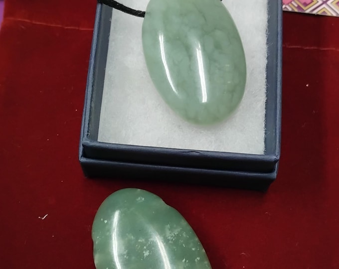 Serpentine- Pendant Black Cord-Gift-Yourself- Friends-Family-Loved One- Gift Box