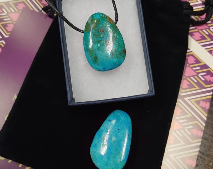 Atacama Opal-Tumbled-Pendant- Black Cord - Gift-Yourself- Friends-Family-Loved One-Gift Box