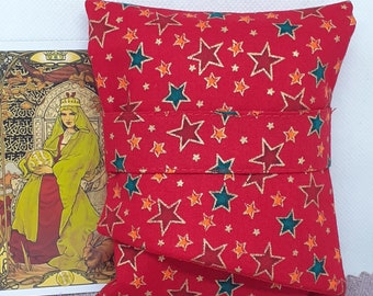 Handmade Mini Tarot Card Pouch: Starry Red Bag
