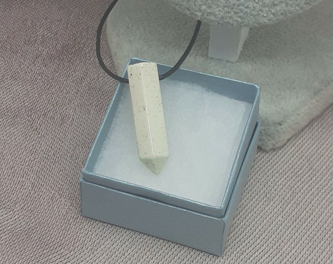 Mookaite Polished Point 8 x 32 mm  Pendant- Black Cord- Perfect gift for yourself- a friend or a Loved one- Gift Box