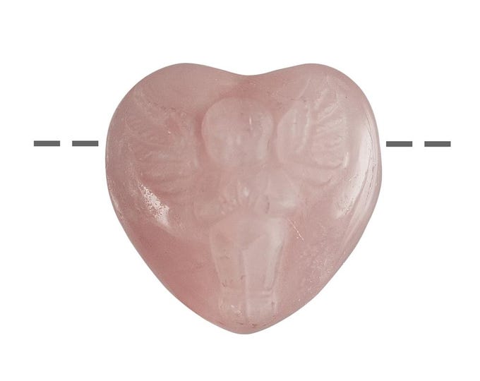 Rose Quartz - Angel -Pendant- Black Cord - Gift-Yourself- Friends-Family-Loved One-Gift Box