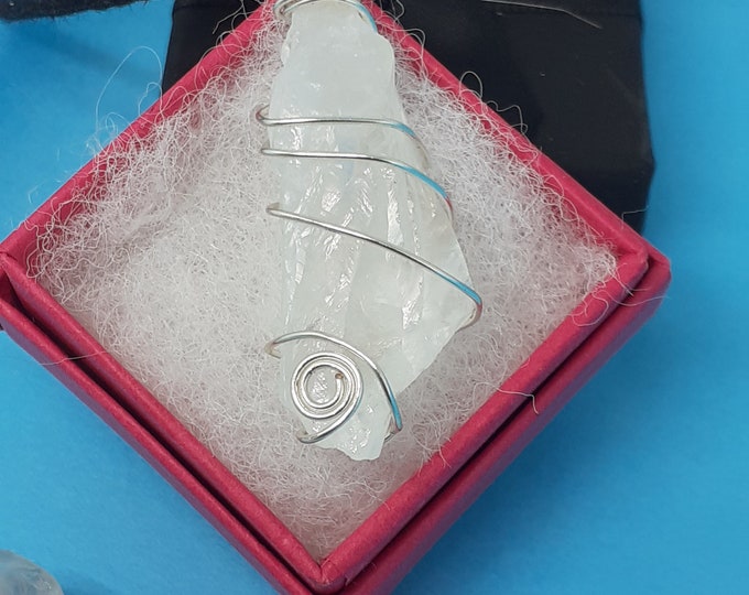 Satyaloka Pendant- Wire Wrapped-Black Cord-Gift for Yourself- Friend-Loved One-Gift Box