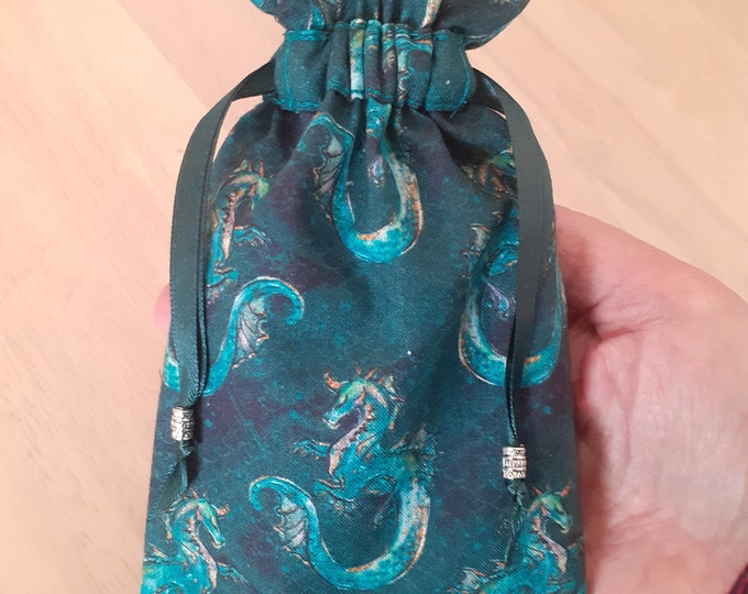 Deluxe  Mini Style Tarot Cards cards pouch Bag, lined pouch, handmade-Owls- New Design